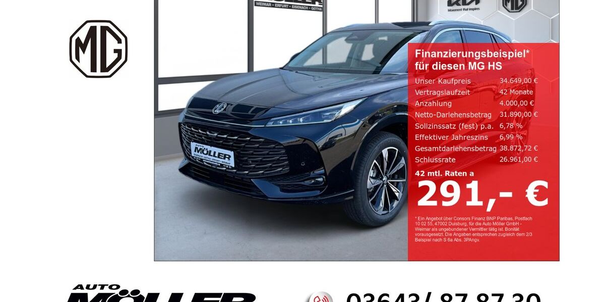 MG HS 2.999 km 34.649 &euro; Weimar 99425