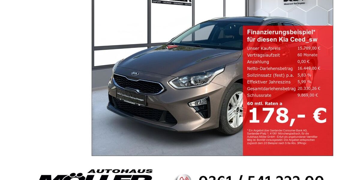 Kia ceed Sportswagon 73.446 km 15.789 &euro; Erfurt 99087